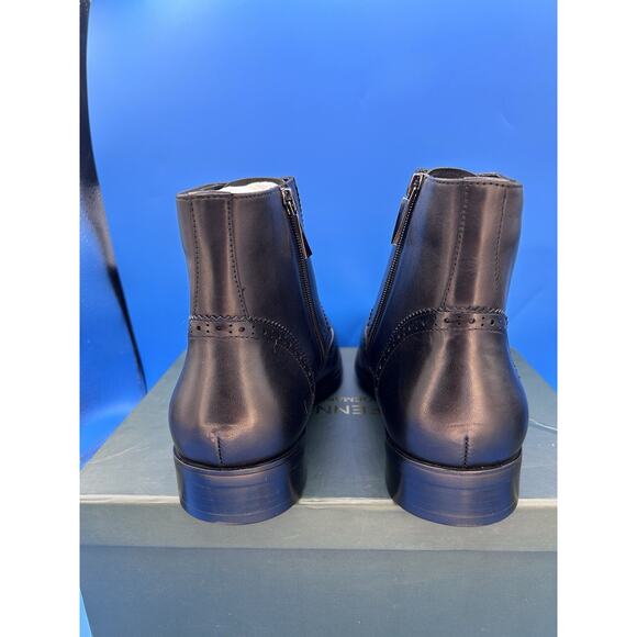 Gifennse Size 11 Black Leather Chelsea Boots Wingtip Formal Lace Up Size 11 - Picture 4 of 8